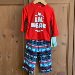 NWT Family Christmas PJs/Pajamas Lil' Bear; kids 12 MONTHS